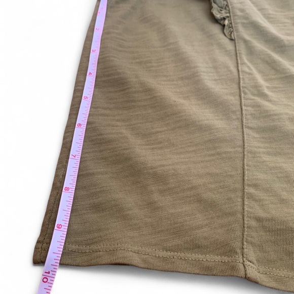 Nation LTD Archer Ruffle Button Top - Lichen Green - Short Sleeve - Size M - Picture 5 of 8